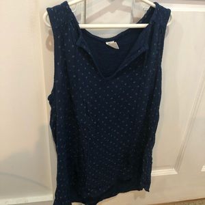 Navy floral tank